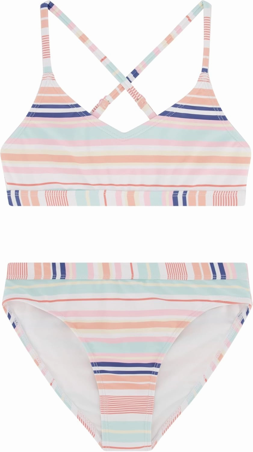 Roxy Girls' Two-Piece Bikini Swimsuit Set, UPF 50  Sun Protection, Quick-Dry Bathing Suit