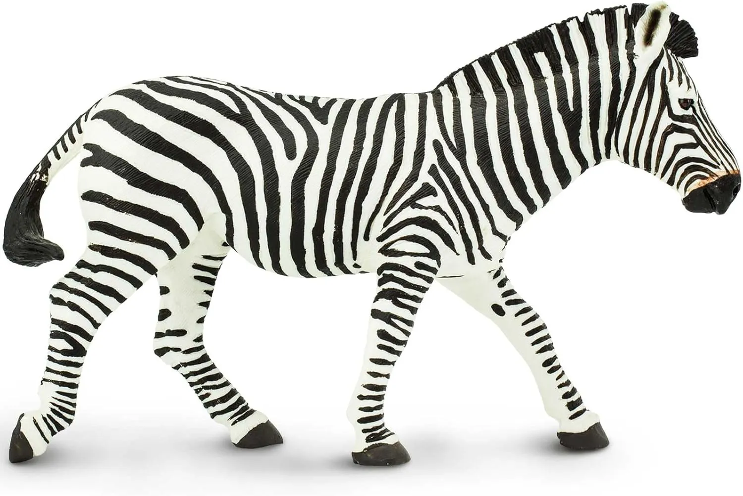 Safari Ltd. Zebra Figurine - Detailed 5.85" Plastic Model Figure - Fun Educational Toy for Boys, Girls & Kids Ages 1 