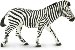 Safari Ltd. Zebra Figurine - Detailed 5.85" Plastic Model Figure - Fun Educational Toy for Boys, Girls & Kids Ages 1 