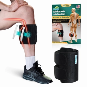 Sciatica Pain Relief Devices Brace, Uniex Upgraded Sciatic Nerve Ease Brace with Pressure Pads Targeted Compression for Sciatic Nerve Pain, Lower Back, & Hip - Knee Brace for Sciatic