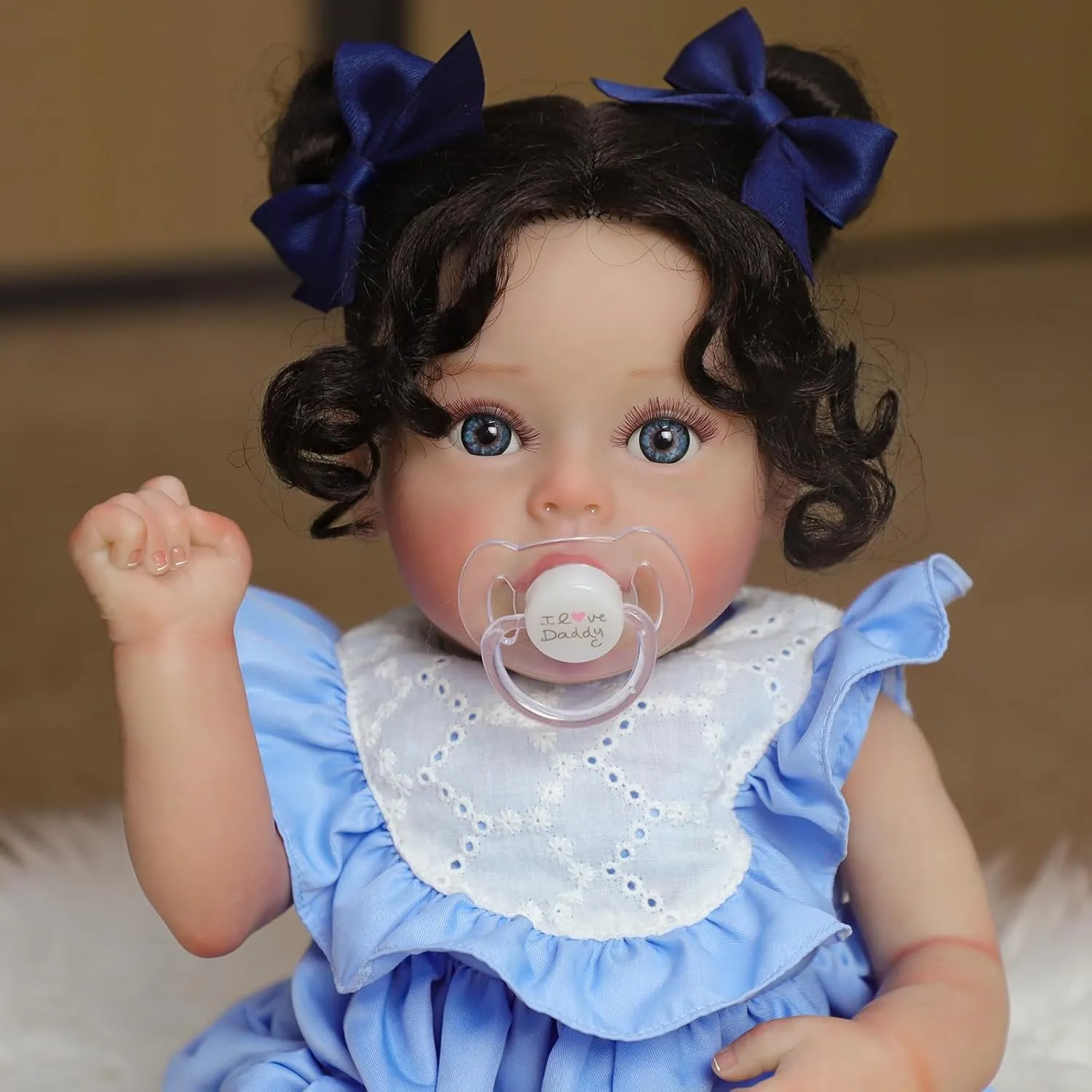 SCOM Reborn Baby Dolls Girl, 18Inch Newborn Baby Doll with Soft Weighted Cloth Body, Lifelike Reborn Toddler With Realistic Veins, Advanced Painted Baby Doll Accessories Gift Set for Kids Girls Age 3 