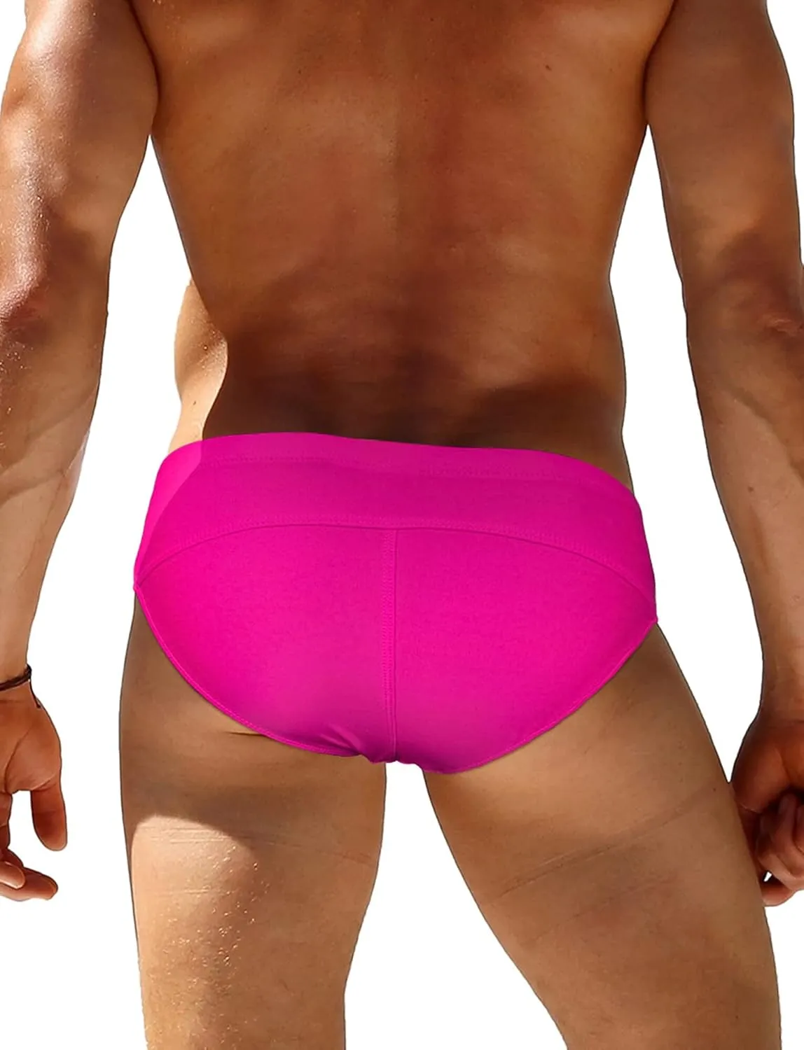 SEAUR Men’s Sexy Bikini Swim Briefs Stretch Low Rise Swimsuit Casual Beach Swimwear Quick Dry Athletic Bathing Suit