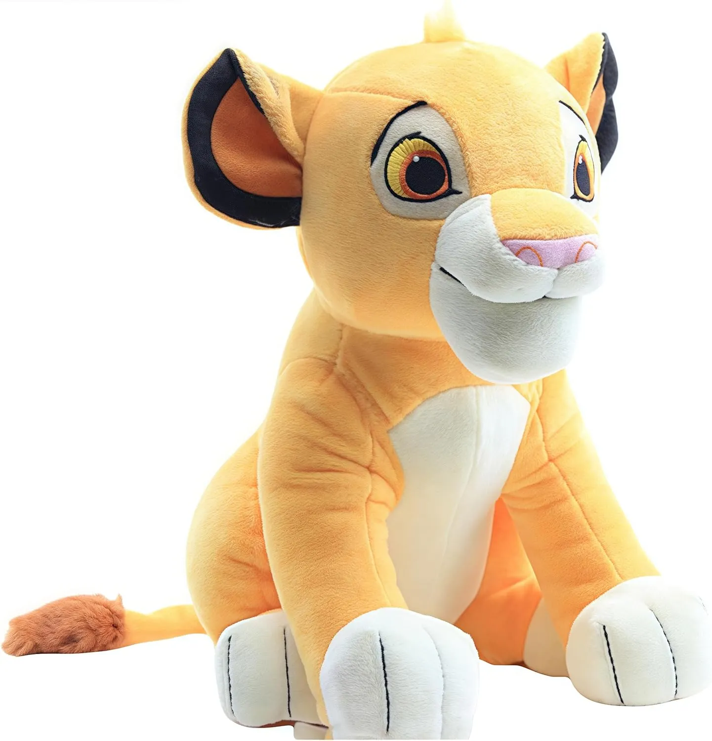 Secret Castle Lion Plush Baby Lion Toy Lifelike Animal Stuffed for Kids, Family Christmas Gifts - 28 cm Height with Embroidered Details (Yellow)