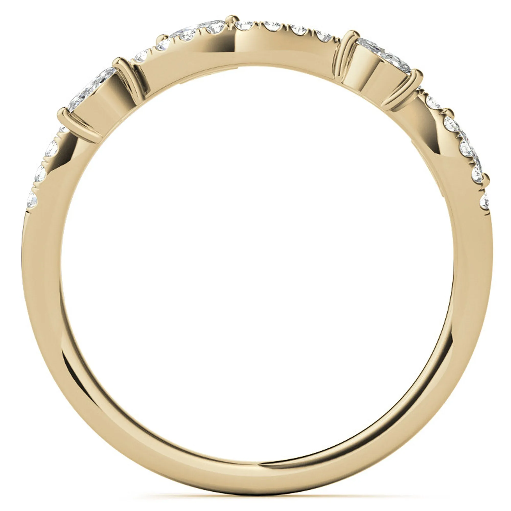 Silver Gleaming Stack Sparkle Ring
