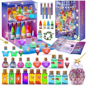 Skirfy Fairy Aqua Potion Kits for Girls with 23 Potion Bottles, Magic Kit Mix Potion DIY Decorations Garden Art Craft Birthday Gifts,Girl Toys for Ages 8-13
