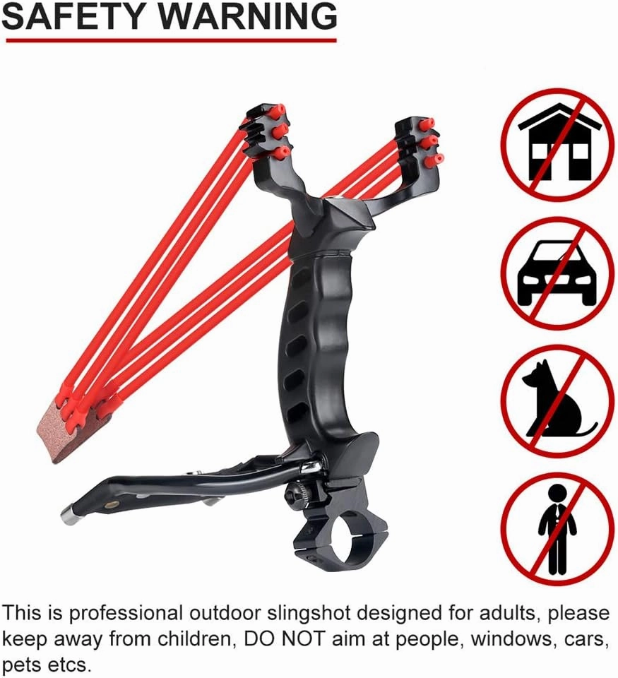 Slingshot, Slingshots for Adults Heavy Duty, Wrist Sling Shot for Adults Hunting, Professional Slingshots Kit with 100 Ammo Balls and 3 Rubber Bands