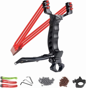 Slingshot, Slingshots for Adults Heavy Duty, Wrist Sling Shot for Adults Hunting, Professional Slingshots Kit with 100 Ammo Balls and 3 Rubber Bands