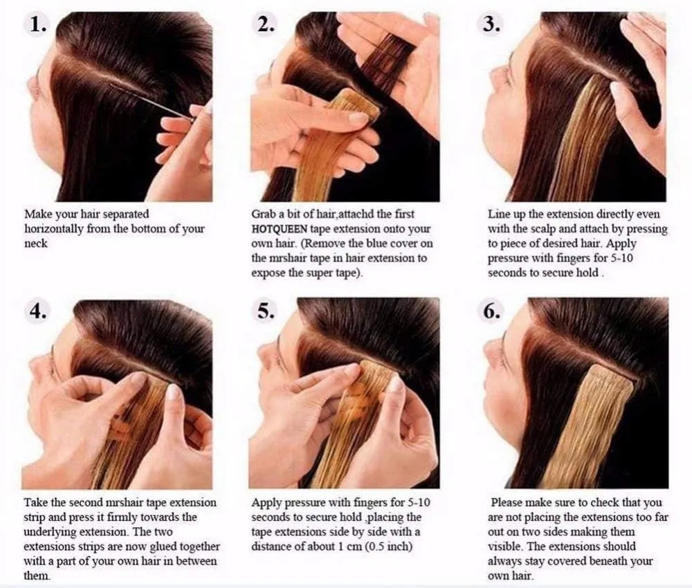 Smartinnov Seamless Tape in Hair Extension 18Inches Remy Human Hair Natrual Black #1B Skin Weft Glue in Hair Extension Body Wave 20pcs 40g/pack (#1B,18inches)