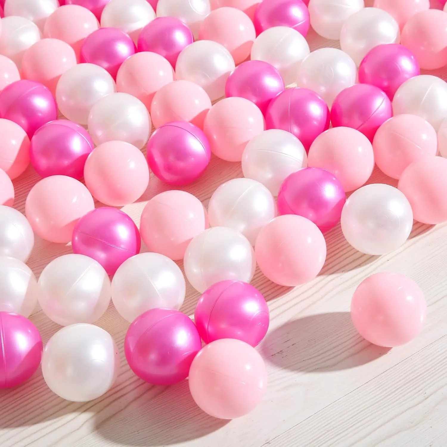 Soft Plastic Ball Pit Balls, 100 200 500pcs Plastic Toy Balls for Kids, Crush Proof Stress Balls for Baby Toddler Birthday Party, Ball Pits Play Tent, Baby Pool Water Toys, Party Decoration