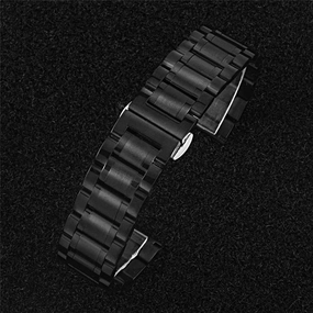 Solid Stainless Steel Watchbands Silver Gold Black 16mm 18mm 20mm 22mm 24mm Metal Watch Band Strap Wrist Watches Bracelet(D,16mm)