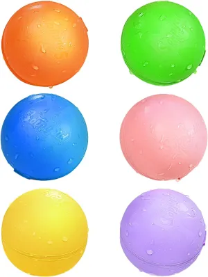 SOPPYCID Reusable Magnetic Water Balloons, Kids Summer Outdoor Toys, Quick Fill Self Sealing Water Bomb for Kids Adult Water Polo Fight Games,Summer Fun Party Water Balls with Storage Bag (6pack)