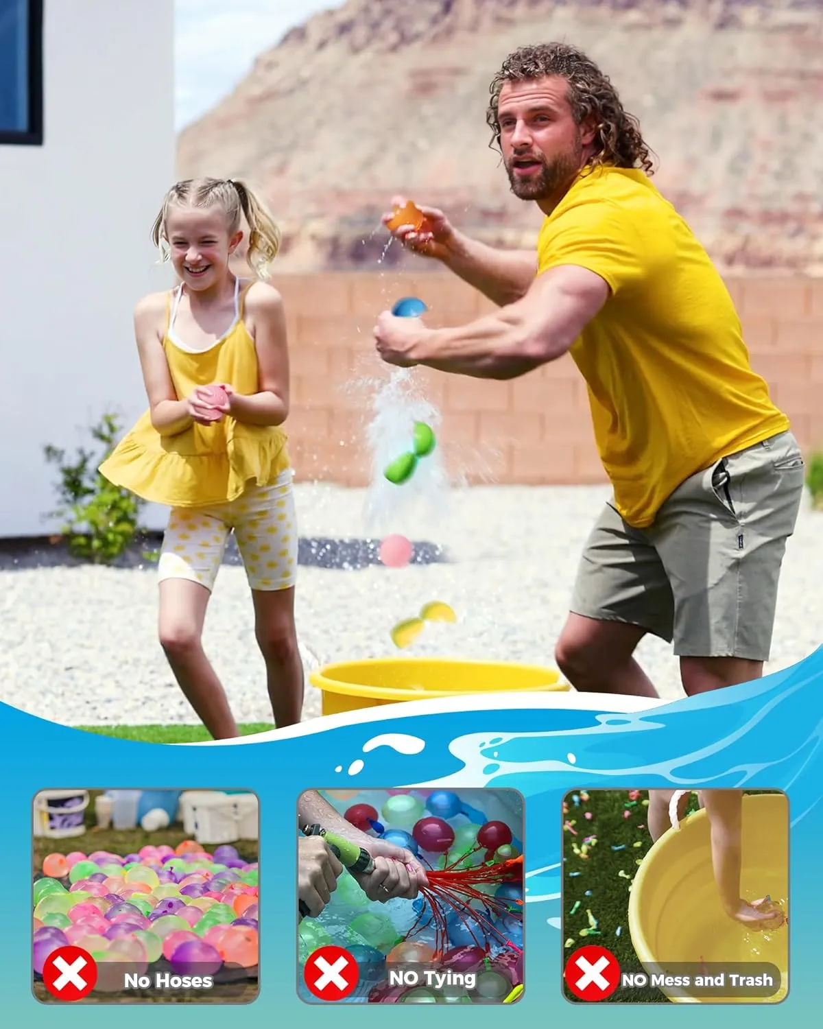 SOPPYCID Water Balloons Reusable Quick Fill - Self Sealing Silicone Water Balls for Kids with Mesh Bag, Outdoor Summer Fun Water Toys for Activities, Summer Party, Water Park, Family Game 10 Pcs