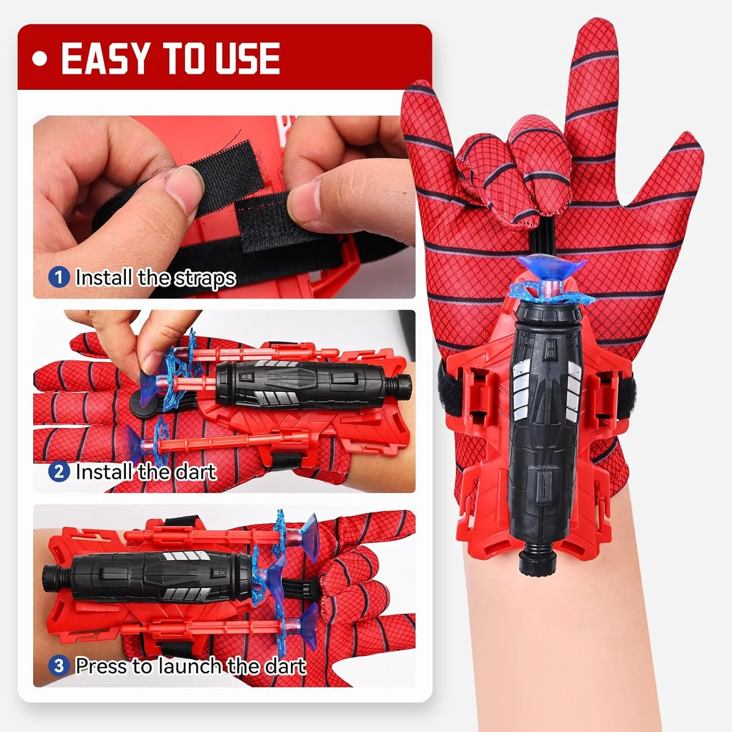 Spider Web Slinger, Spiders Web Shooters Toys for 3-5 Year Old Kids, Superheroes Spider Wrist Launcher Role-Play Set Party and Birthday Gift for 4-5-6 Year Old Boys