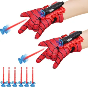 Spider Web Slinger, Spiders Web Shooters Toys for 3-5 Year Old Kids, Superheroes Spider Wrist Launcher Role-Play Set Party and Birthday Gift for 4-5-6 Year Old Boys