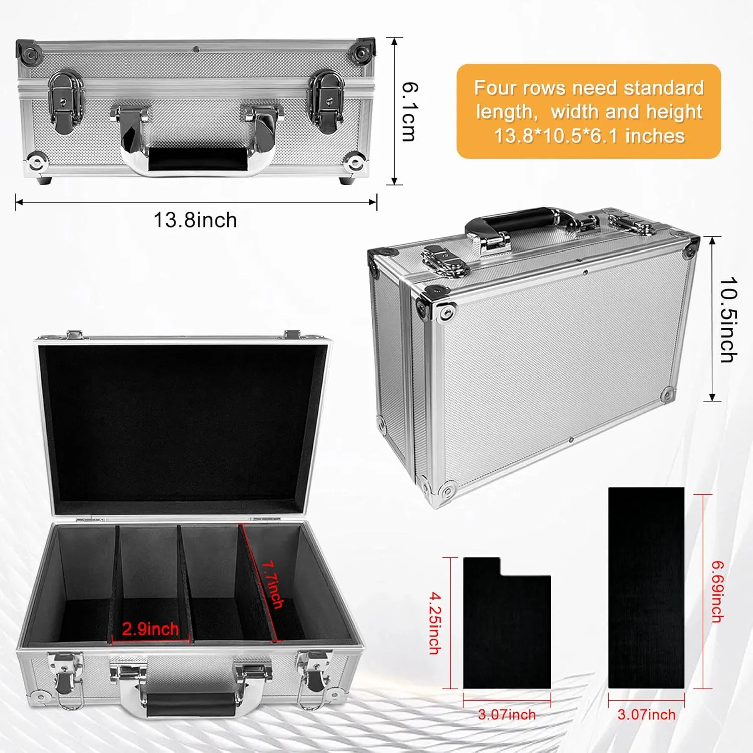 Sports Card Storage Boxes，Top loading storage box ，Trading Card Storage Box Hold 2500  Cards for Trading Cards Sports Cards，Fits Top loader