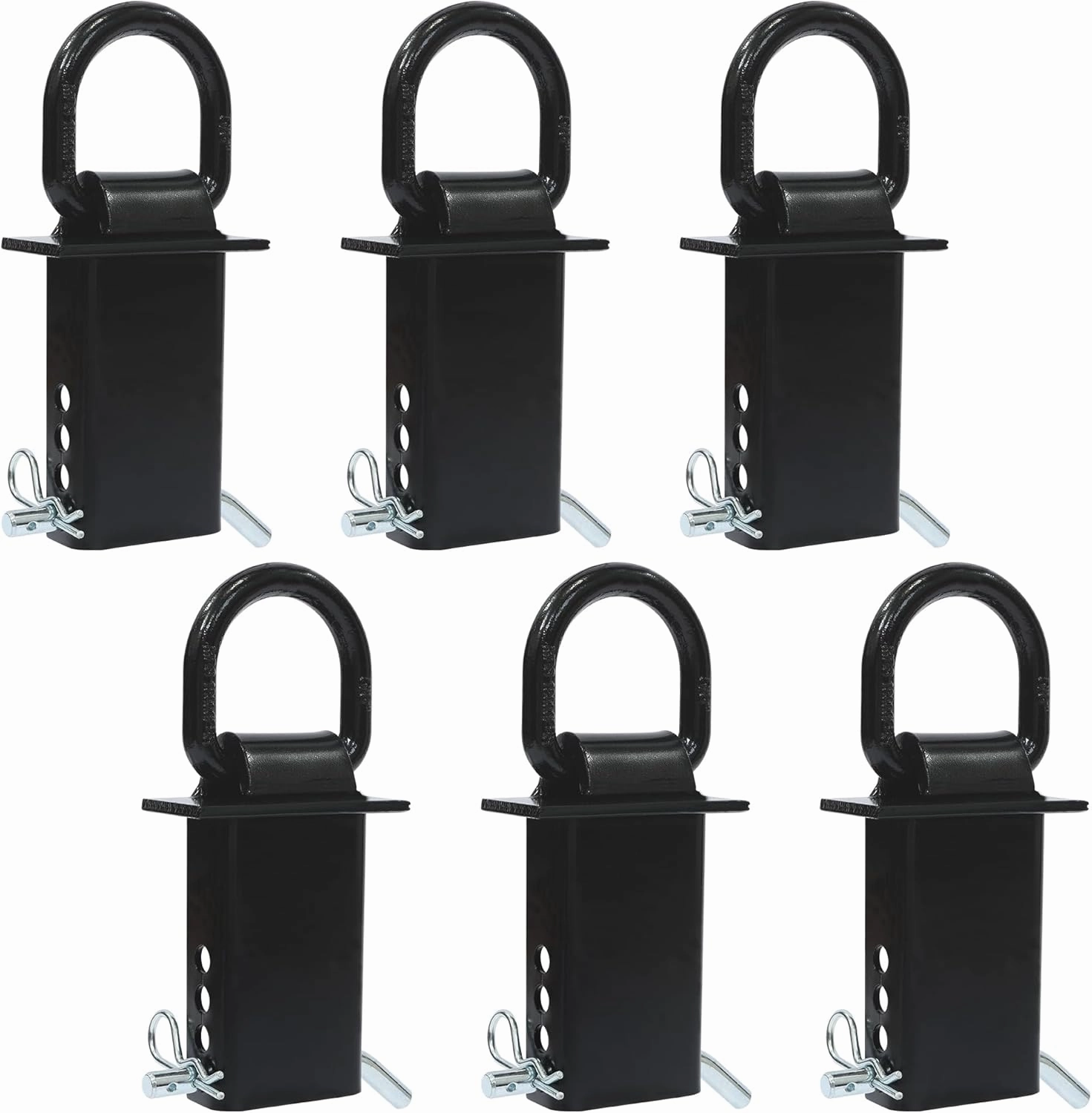 Stake Pocket D Ring - 6pcs Trailer Stake Pocket D Ring, 16,200lbs Heavy Duty Stake Pocket Tie Downs for Flatbed Trucks and Utility Trailer, Removable D Rings Stake Pocket with 4 Holes for Adjustable