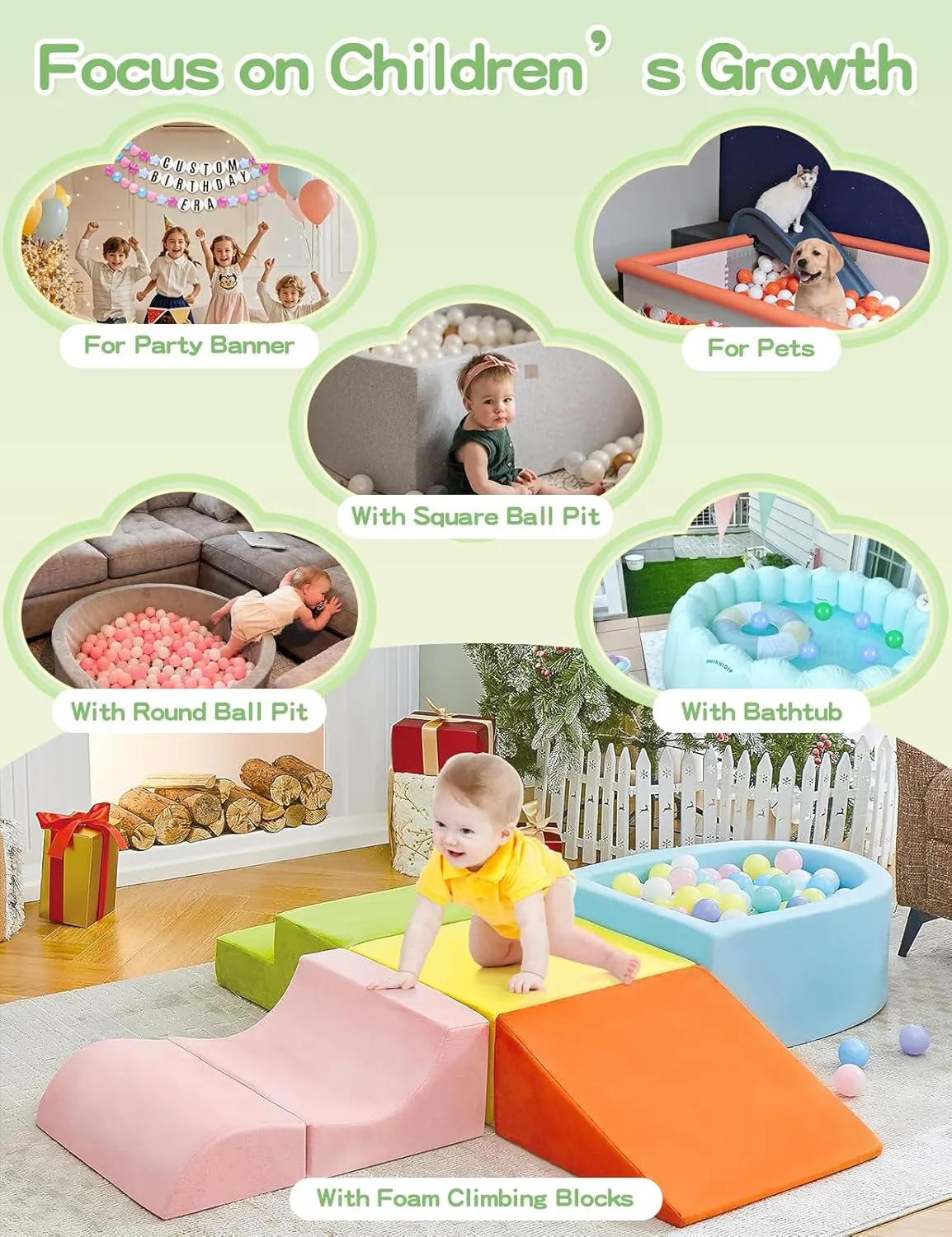 STARBOLO Ball Pit Balls for Kids -100pcs Macaron Pit Balls Crush Proof Plastic Toy Balls for Toddler Ball Pit, Ball Pit Play Tent, Baby Pool Water Toys, Kiddie Pool, Party Decoration, Photo Props