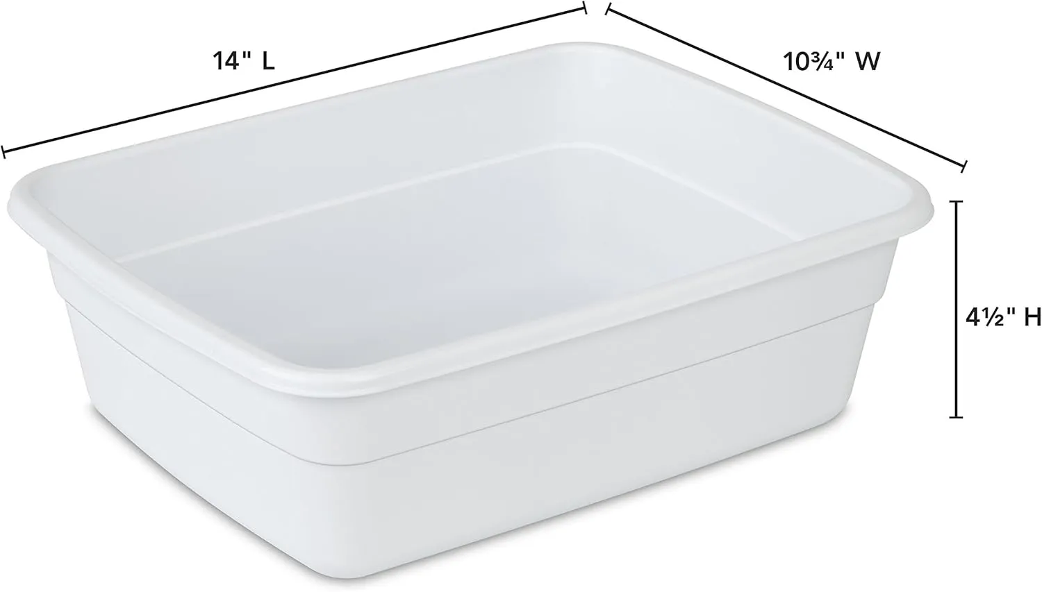Sterilite 8 Qt Dishpan, Bin Ideal for Soaking and Cleaning Dirty Dishes in the Kitchen Sink, White, 12-Pack
