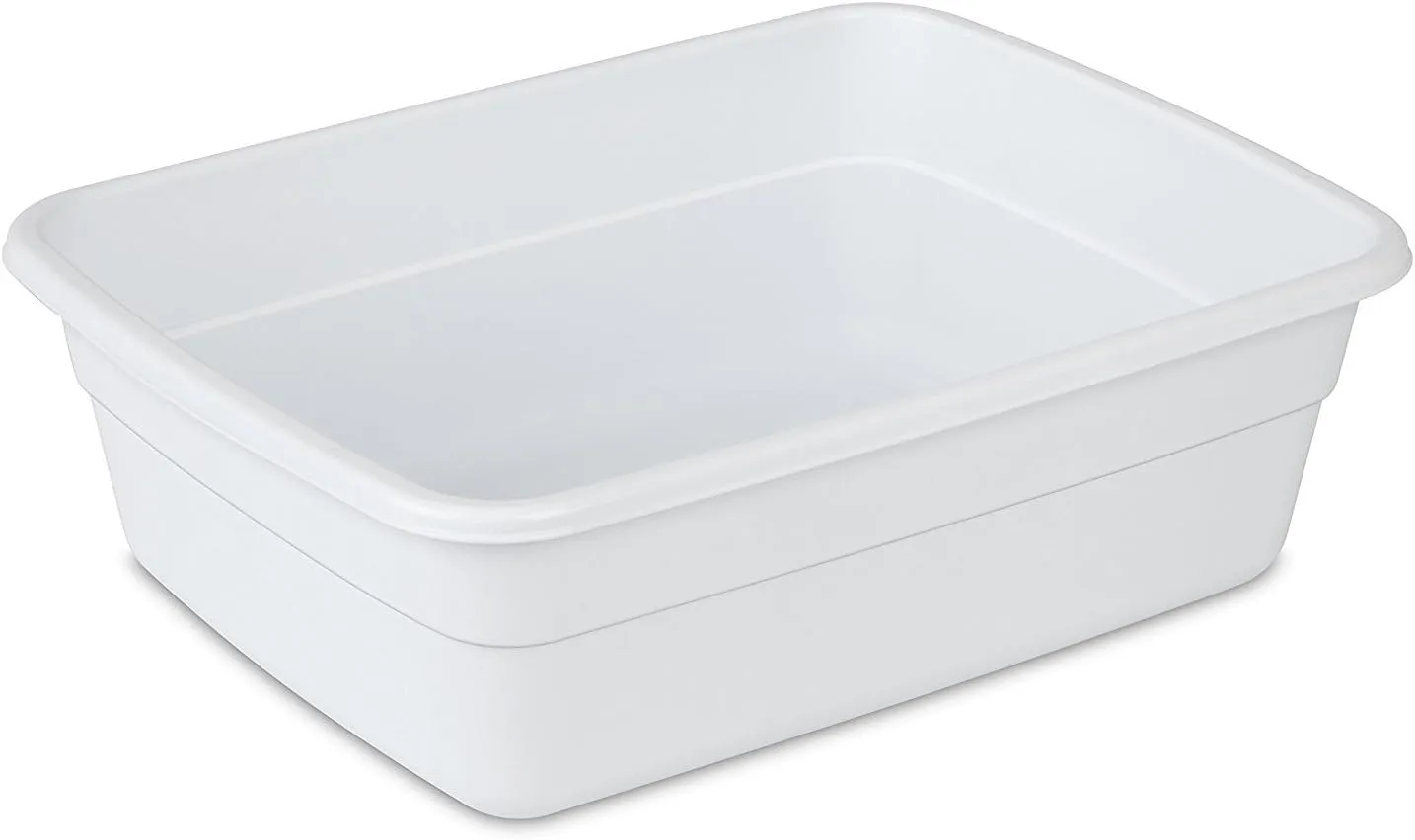 Sterilite 8 Qt Dishpan, Bin Ideal for Soaking and Cleaning Dirty Dishes in the Kitchen Sink, White, 12-Pack
