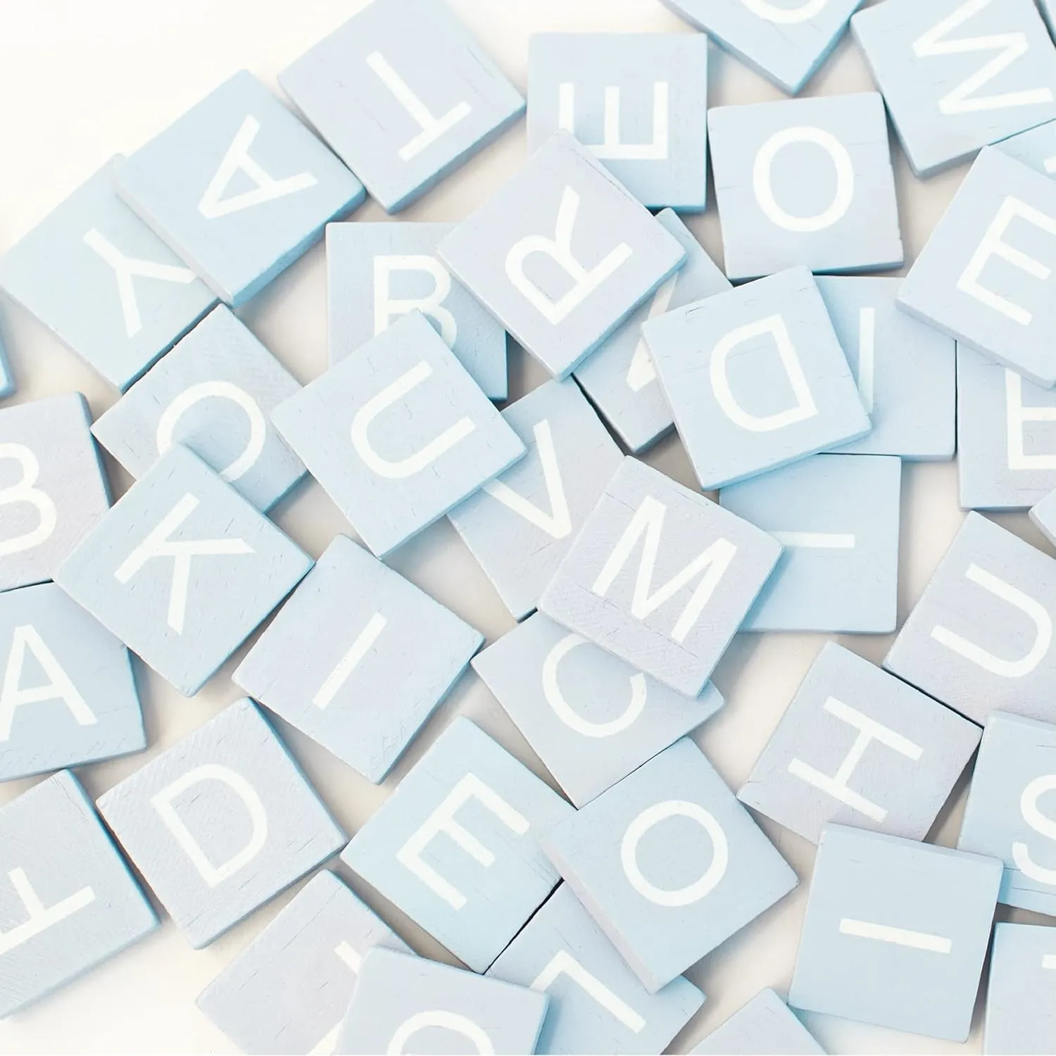 Stiles 100 Piece Wooden Magnetic Letter Tiles - Blue