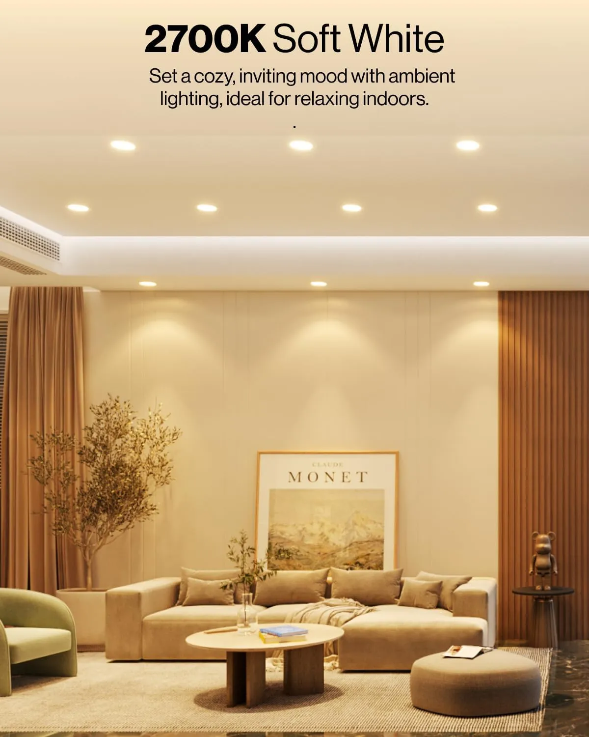Sunco Retrofit LED Recessed Lighting 6 Inch, Downlight Can Lights for Ceiling, Baffle Trim, 965 LM, 13W (120W Equivalent), 2700K Soft White, Dimmable, Damp Rated UL 4 Pack.