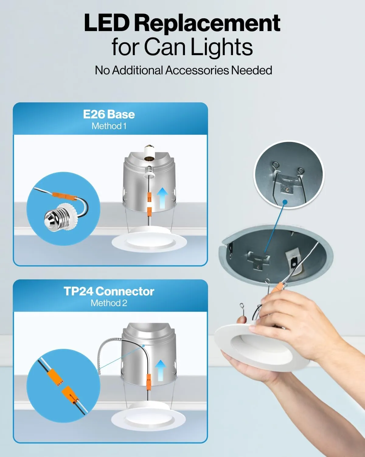 Sunco Retrofit LED Recessed Lighting 6 Inch, Downlight Can Lights for Ceiling, Baffle Trim, 965 LM, 13W (120W Equivalent), 2700K Soft White, Dimmable, Damp Rated UL 4 Pack.