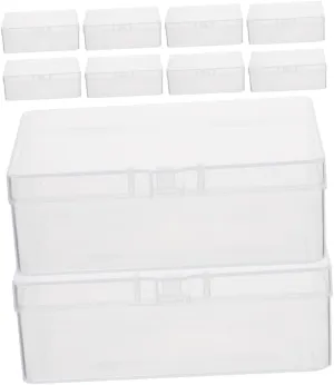 SUPVOX 12 Pcs Boxes Clear Card Storage Boxes Sturdy Plastic Organizers for Business Cards and Sleeved Decks Stackable Design for Easy Travel and Organization