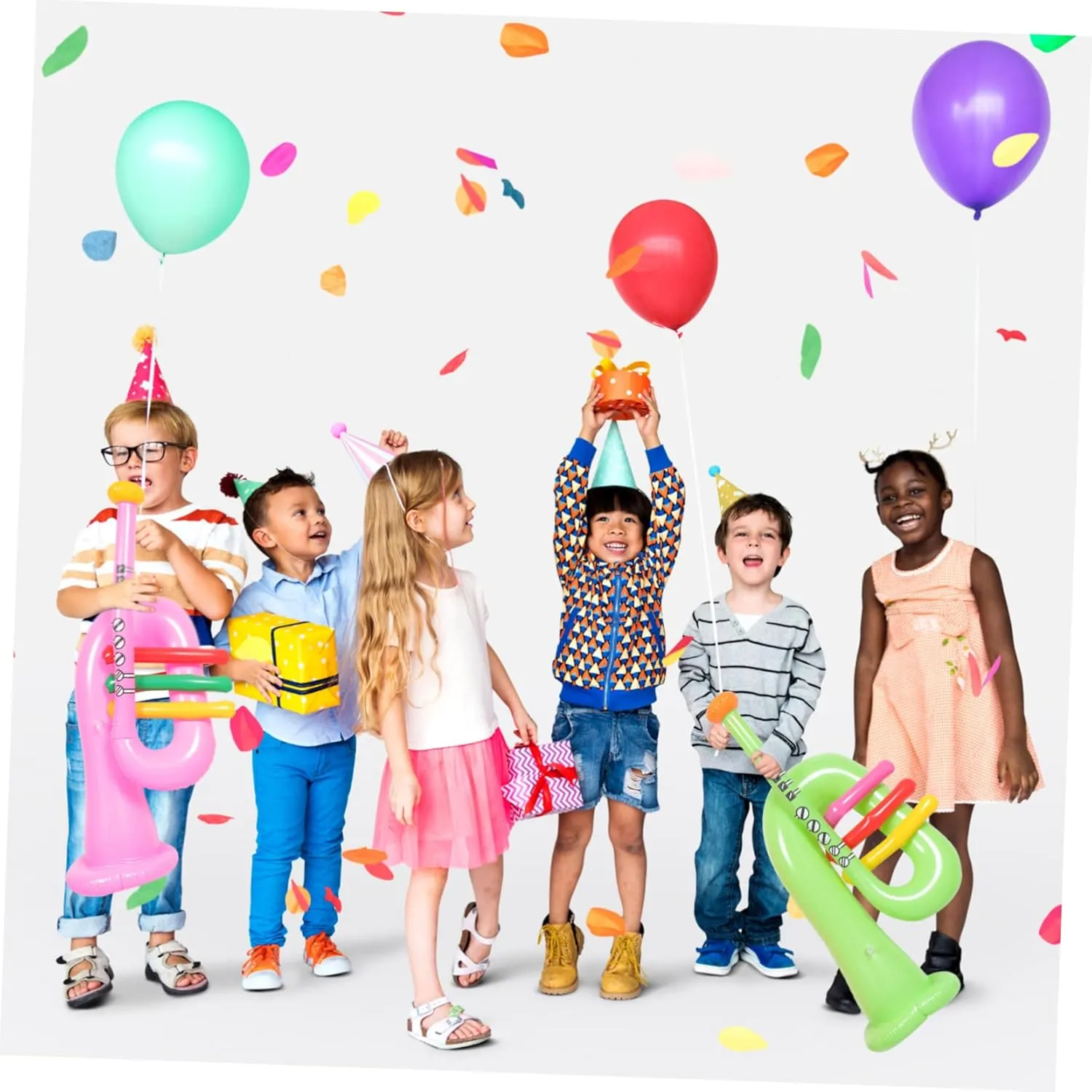 SUPVOX 3pcs Inflatable Musical Instrument Education Toys The Inflatables Guitar Tool Music Instruments Party Props Blow up Instruments Music Party Decoration Children Supply Kids Supplies