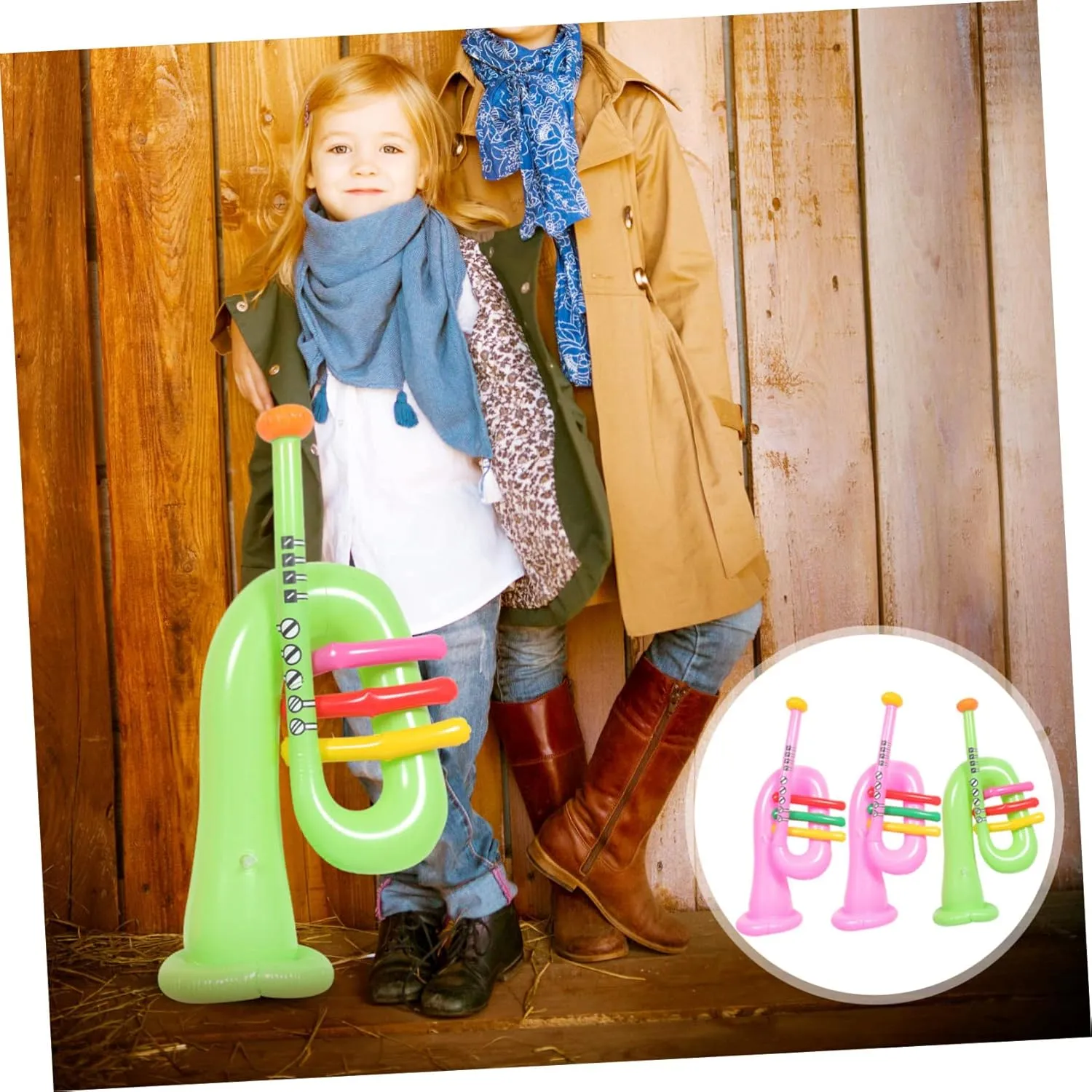 SUPVOX 3pcs Inflatable Musical Instrument Education Toys The Inflatables Guitar Tool Music Instruments Party Props Blow up Instruments Music Party Decoration Children Supply Kids Supplies