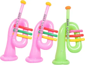 SUPVOX 3pcs Inflatable Musical Instrument Education Toys The Inflatables Guitar Tool Music Instruments Party Props Blow up Instruments Music Party Decoration Children Supply Kids Supplies