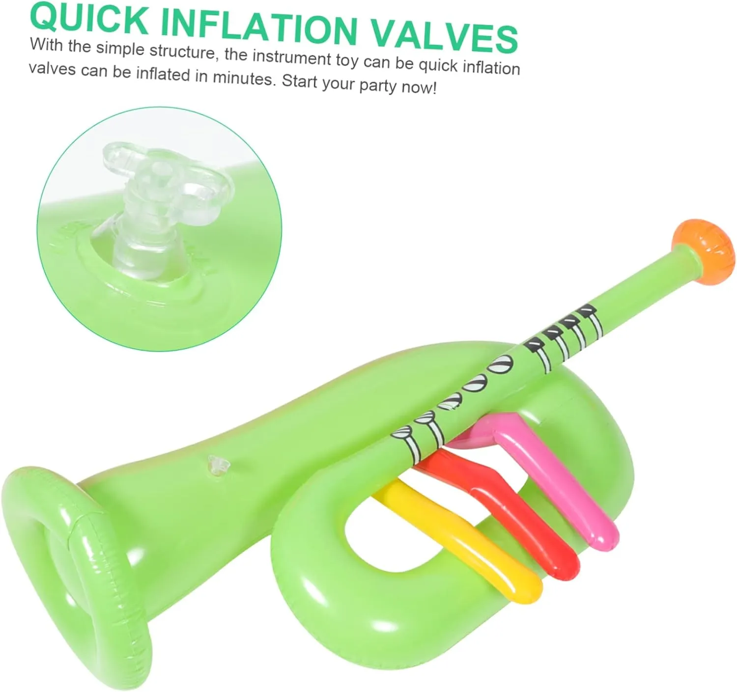SUPVOX 3pcs Inflatable Musical Instrument Education Toys The Inflatables Guitar Tool Music Instruments Party Props Blow up Instruments Music Party Decoration Children Supply Kids Supplies