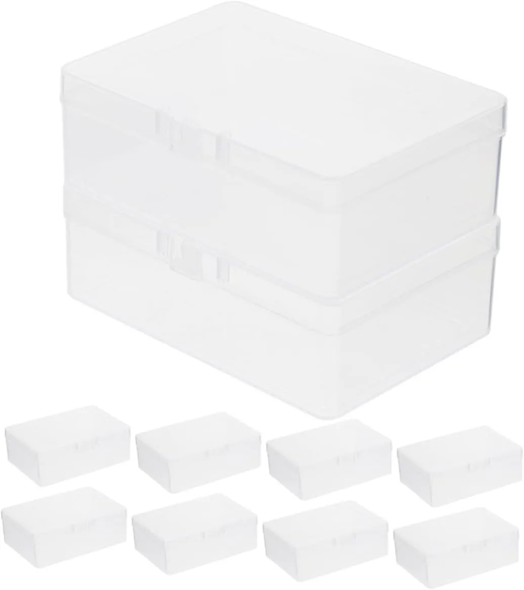 SUPVOX Card Deck Holder Box Set 12 Pcs Plastic Card Storage Boxes Deck Sleeves Poker Portable Stackable for Gaming Office