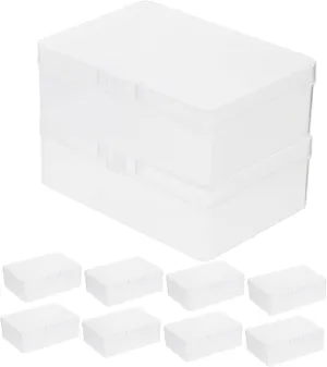 SUPVOX Card Deck Holder Box Set 12 Pcs Plastic Card Storage Boxes Deck Sleeves Poker Portable Stackable for Gaming Office