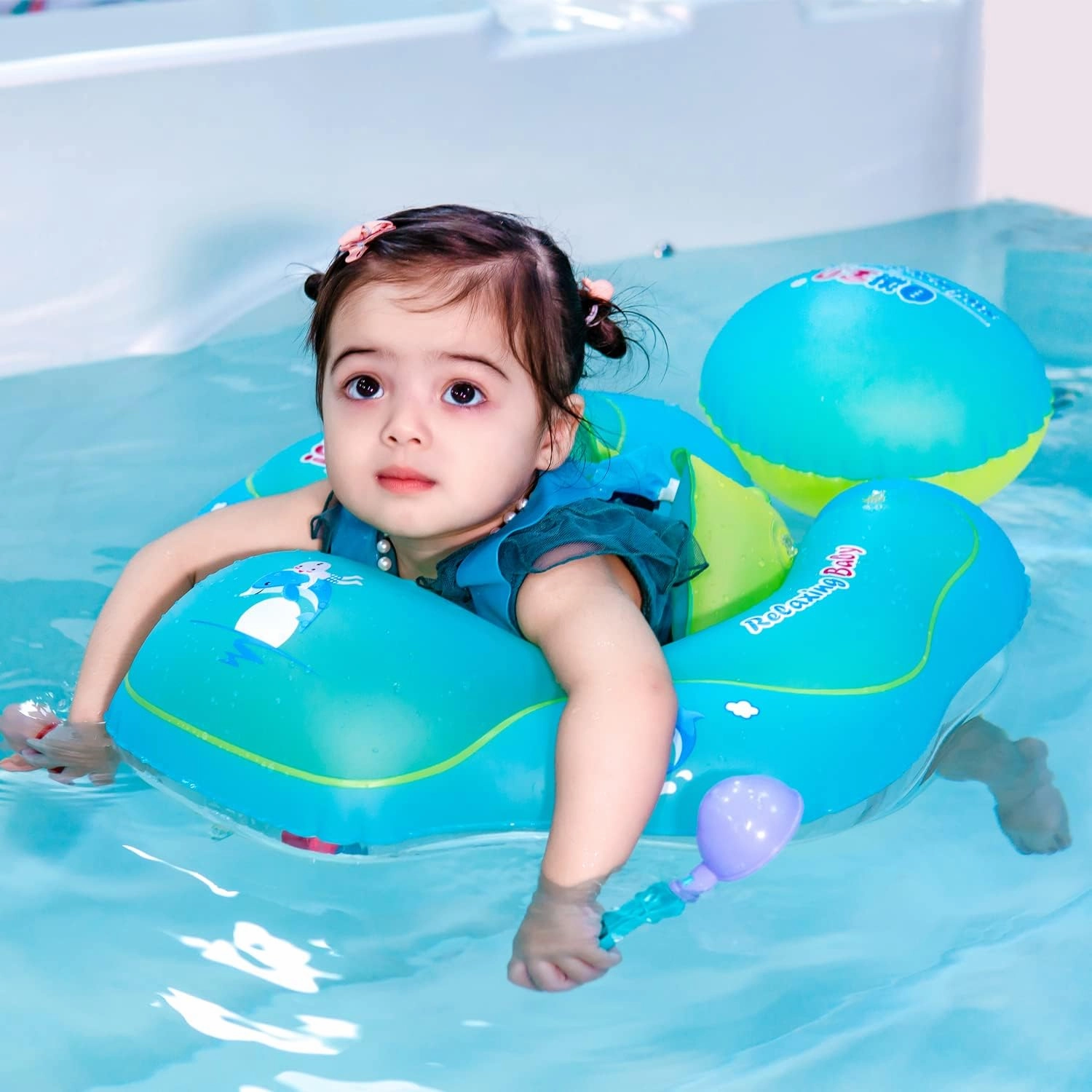 Swimming Ring with Adjustable Seat Pocket,Baby Swimming Pool Floats,Removable Floating Ball,New Upgrade Baby Swim Ring for Ages 6-36 Months Infant Toddler