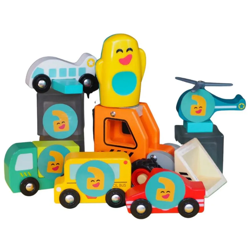 Talkiplay Wooden Vehicle Communication Set - Speech Therapy Tool