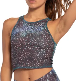 teeki Mermaid Fairy Queen Teal Mermaid Printed Tank Bra Tops for Women, USA Made from Sustainable Eco Luxury Fabric, Lightweight, Quick Dry, Bra Top - Medium/Large