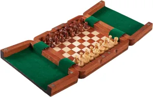 The House of Staunton Ultimate Wooden Magnetic Travel Chess Set - 8"