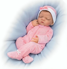 The Ashton-Drake Galleries So Truly Real Hazel's Warming Cuddles Realistic Baby Doll Featuring 2 Built-in Warming Pads That Heat Up at Touch of A Button for 10 Minutes