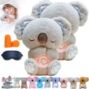 Timeable Relief Koala, Evora Anxiety Relief Koala, Adjustable Breathing Stuffed Animal with Musical Lights & Rhythmic Breathing Motion for Stress Relief & Emotional Support (2PCS,Aa)