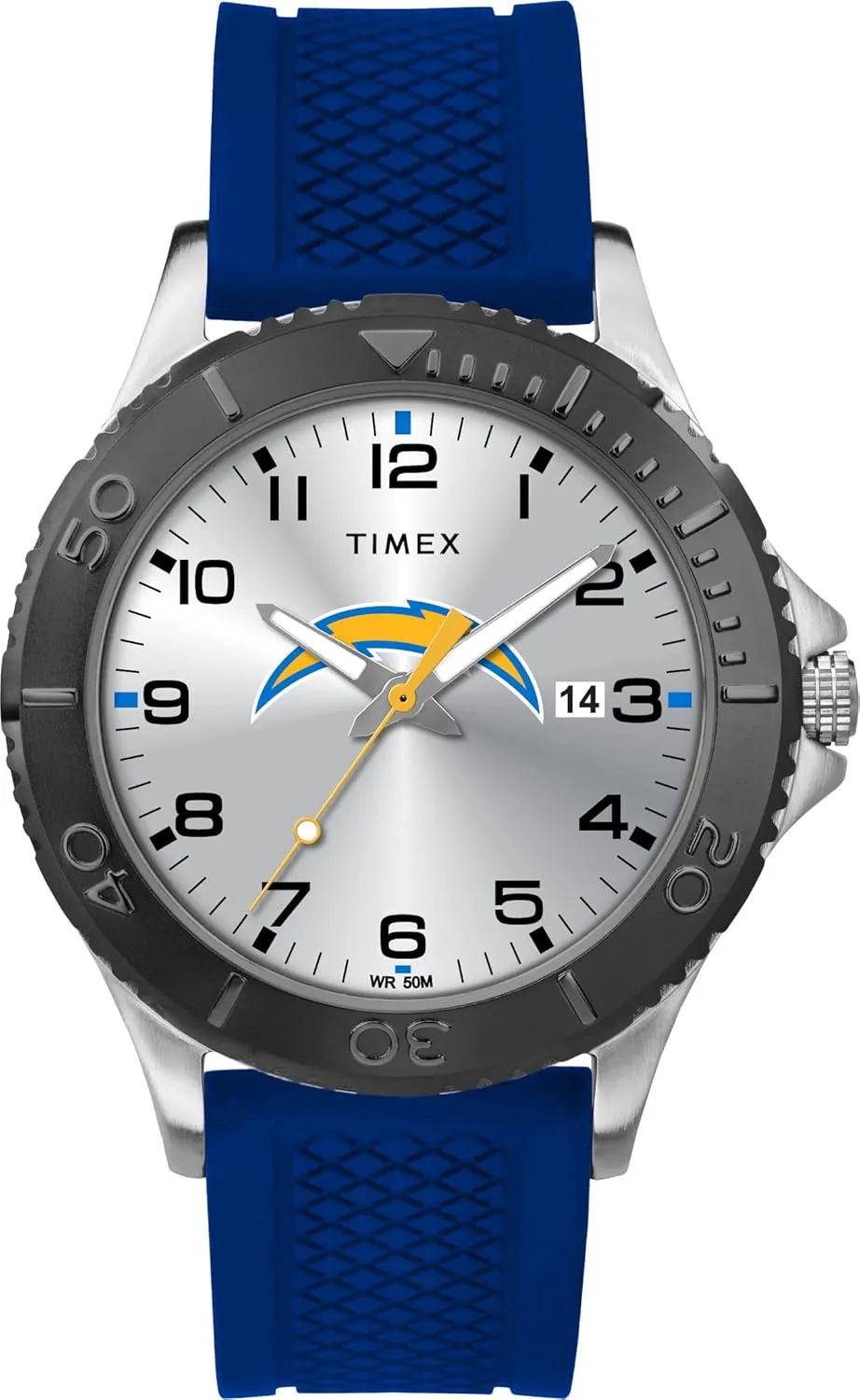 Timex Tribute Men's NFL Gamer 42mm Watch – Los Angeles Chargers with Blue Silicone Strap