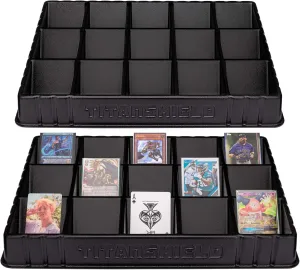 TitanShield (2 Pack Card Sorting & Dealer Tray, Black