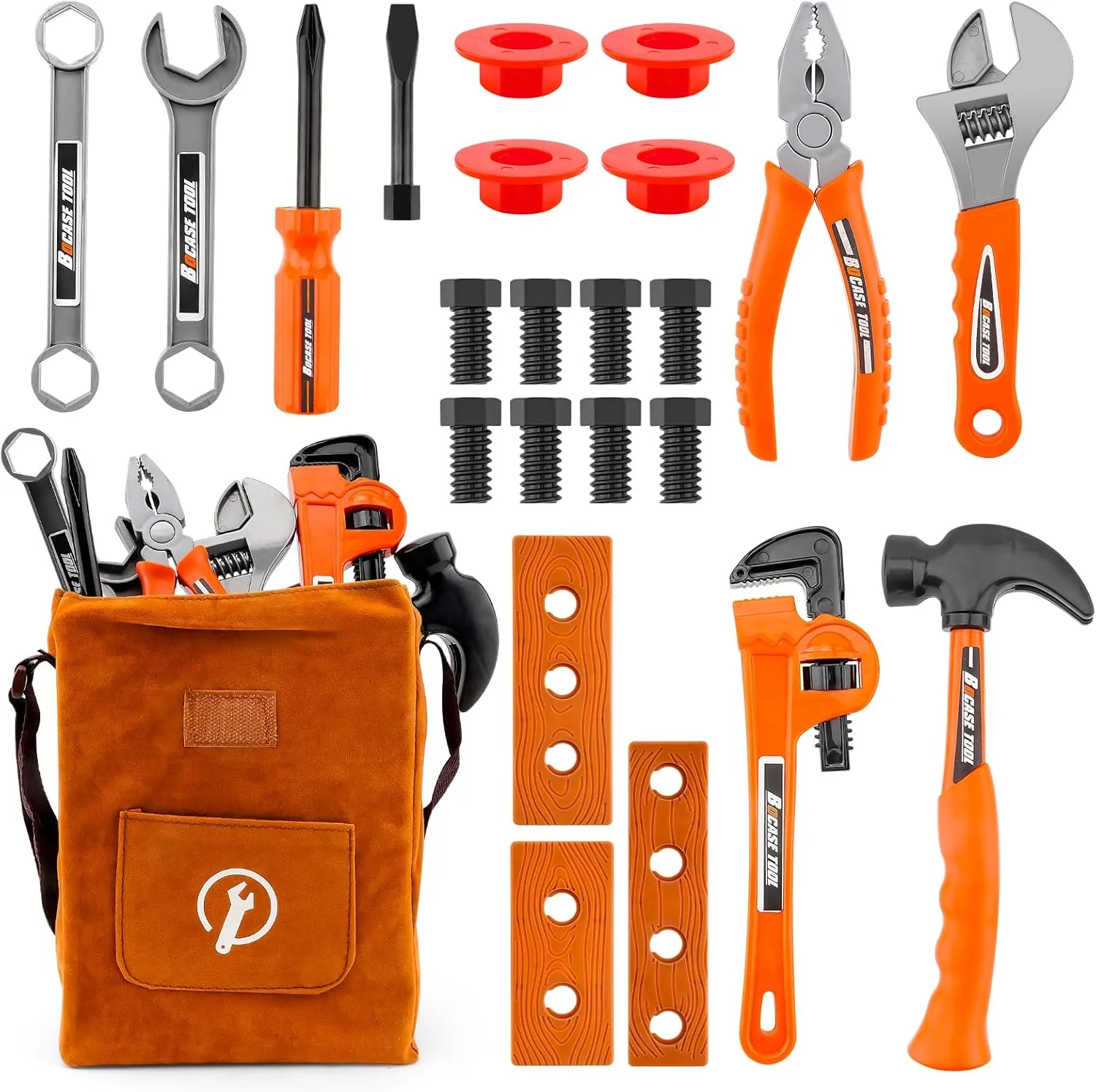 Tools for Toddlers-24-Piece Toy Screwdriver & Kids Pliers Kit with Tool Bag, Realistic Construction Toys for 3-5 Year Old Boys/Girls, STEM Learning Gift for Christmas & Birthdays