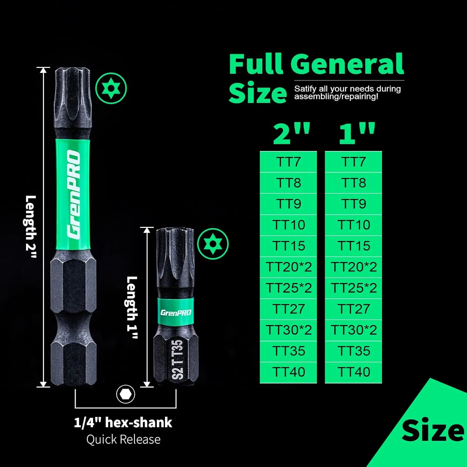 Torx Bit Set 29pcs Impact Driver Bit Set, S2 Steel Torx Screwdriver Sets, Tamper Proof Star Bits Sets, Star Screwdriver 1"&2" Long (T7-T40) Torque Security Bits with Magnetic Bit Holder