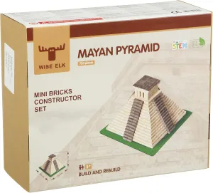 Toy Mayan Pyramid Construction Set, Real Plaster Bricks, Gypsum Reusable Educational Gift Building Kit, 750 Piece