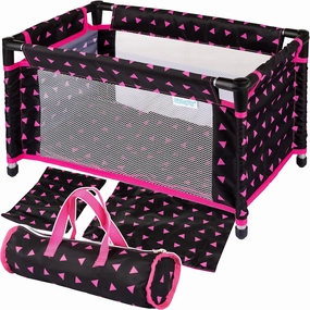Toy Baby Crib for Dolls, Travel-Friendly Doll Bed for Baby Dolls, Baby Doll Crib for 18-Inch Dolls, Foldable Doll Bed with Carry Bag for 3  Years Girls, Easy Assembly Realistic Baby Doll Bed Kp0400R