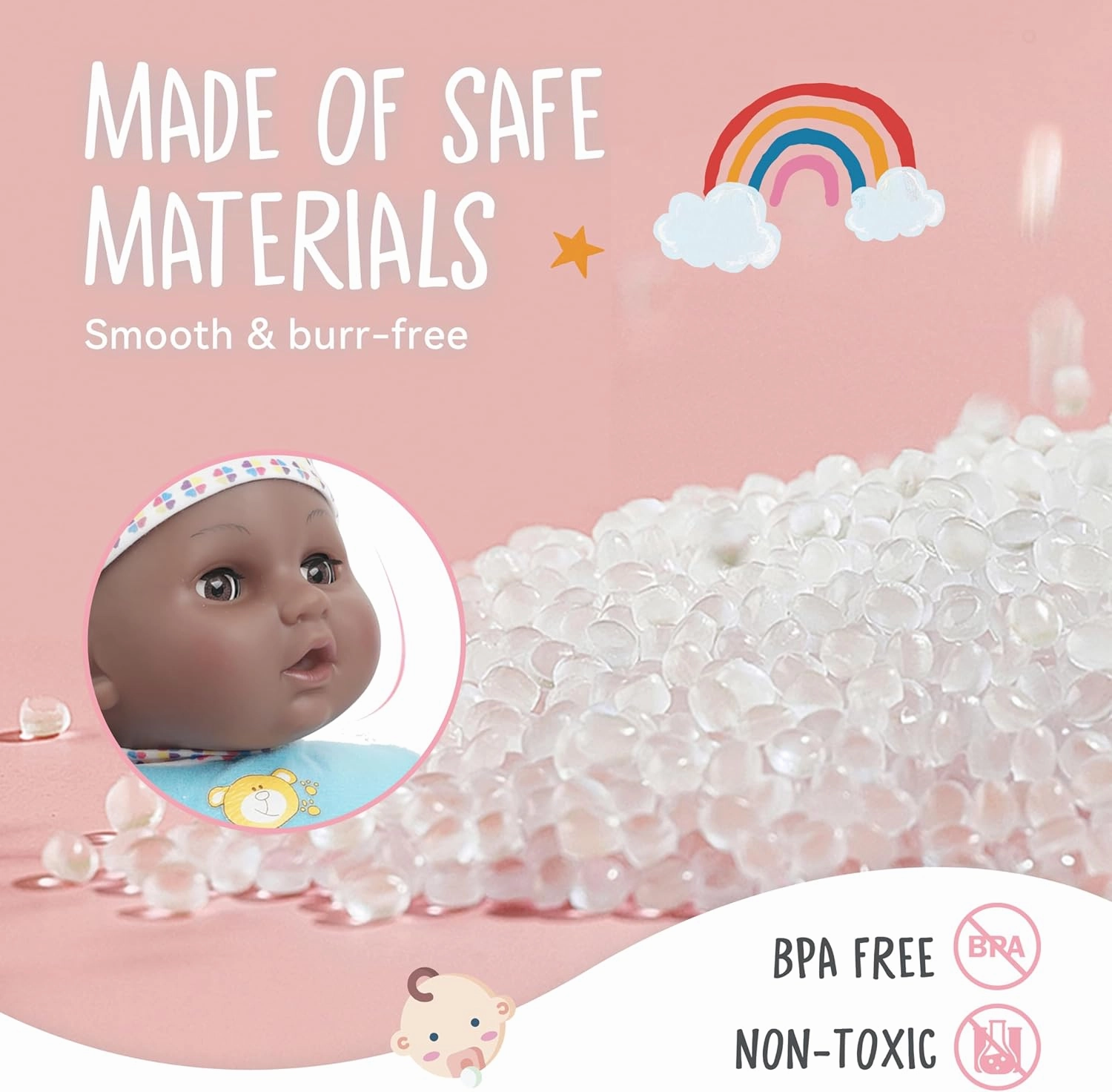 Toy Choi's Interactive Baby Doll Blue - 16 Inch Crying Talking Feeding Dolls with Different Sounds and Accessories, Pretend Play Preschool Toys for 2 3 4 5  Year Old Girls Boys Gift, Black Doll
