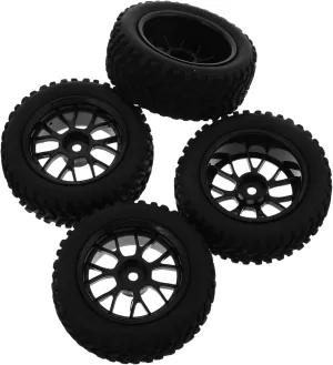 TOYANDONA 4pcs Rc Car Wheel for Toy Vehicles Model Car Modification Tires Hubs Racing Car Toy Tire Rc Car Replacement Parts Car Model Tires