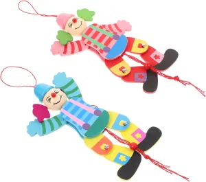 TOYANDONA 6pcs Clown Marionette Puppet String Toy Interactive Funny Puppet Show Toy for Boys and Girls Adults for Parties Design Lightweight Easy to Use