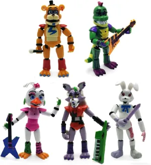 Toysvill Set of 5 Figures | Inspired by Game Five Night at Freddys | FNAF Security Breach | Action Figures Toys | Toy Dolls for All Children | Toys Gifts