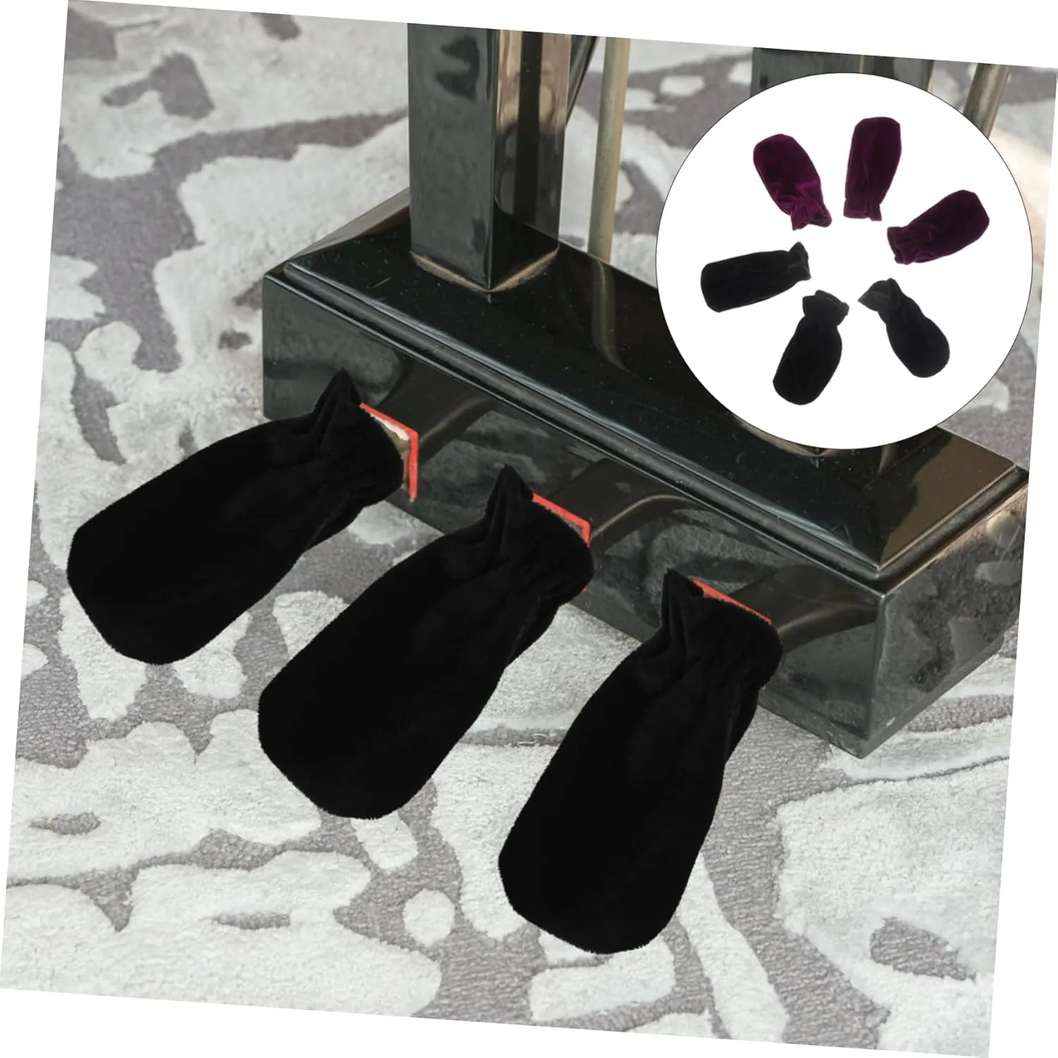 Toyvian 6 Sets Piano Pedal Protective Sleeves Piano Foot Sustain Pedal Covers Reusable Dust Cover